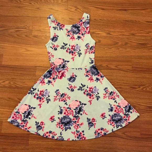 floral cotton skater dress - Picture 2 of 7